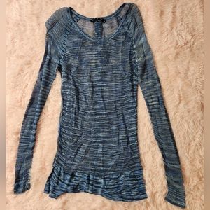 Rag & Bone Multihue Blue Open Weave Sweater